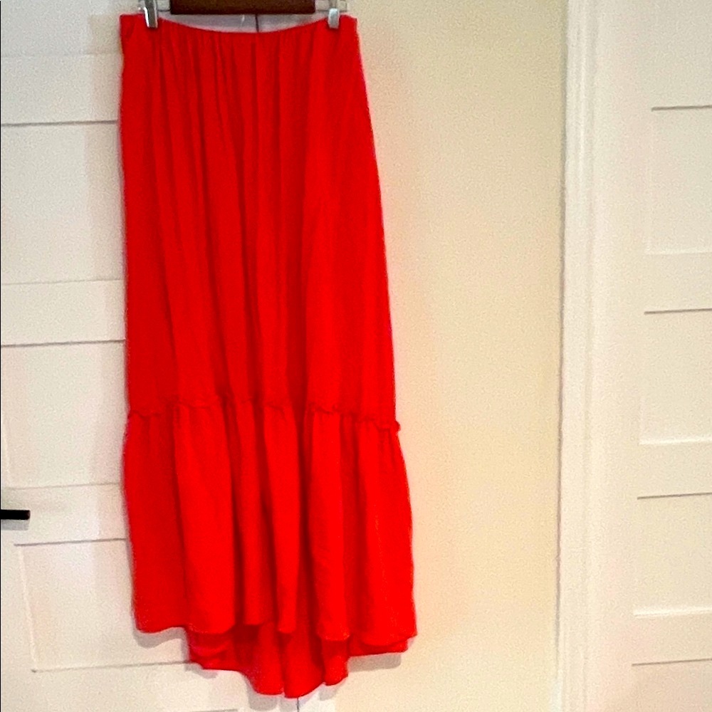 Anthropologie Elegant Coral Maxi Dress Size Medium EUC
